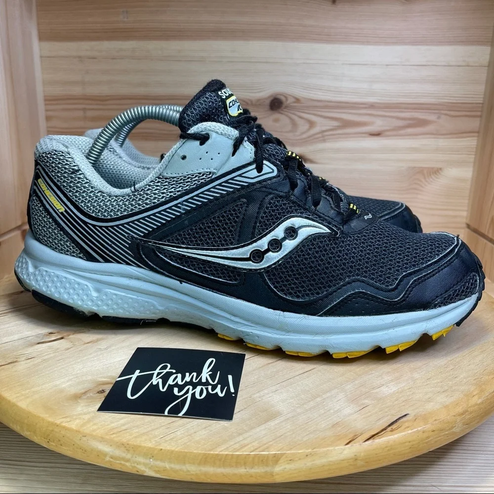 Saucony Cohesion 10 Men's Running Shoes Grey Black Size 10.5 Wide